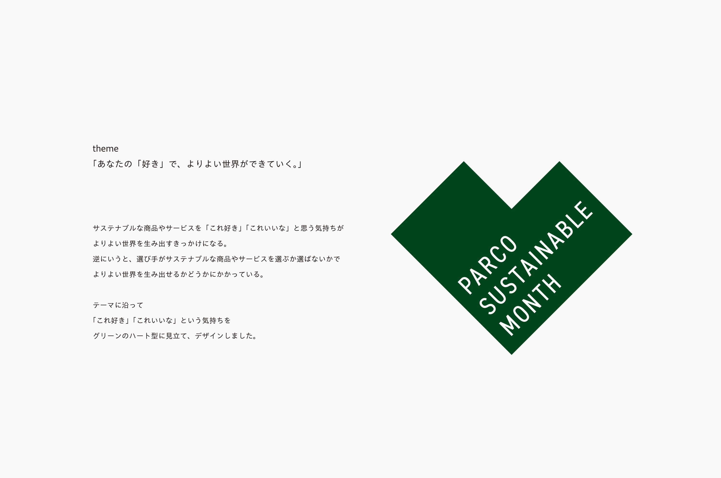 PARCO SUSTAINABLE MONTH